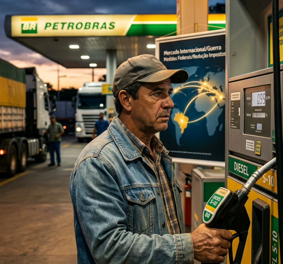 Guerra no Oriente Médio puxa alta do diesel; Petrobras diz que reajuste teria sido maior sem ações do governo