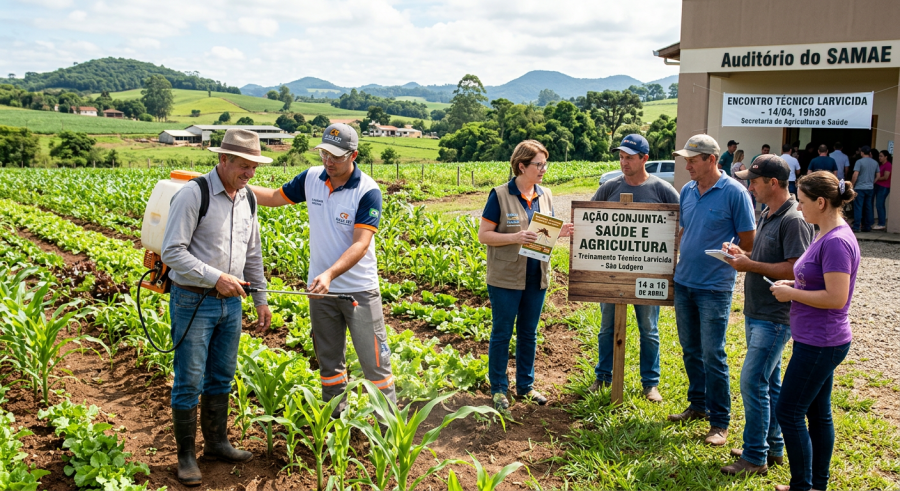 São Ludgero promove encontro técnico para orientar uso correto de larvicida no campo