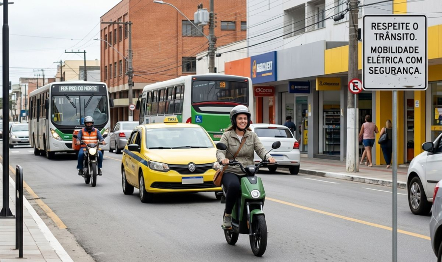 35º Batalhão Intensifica Fiscalização de Veículos Elétricos de Mobilidade Urbana em Braço do Norte