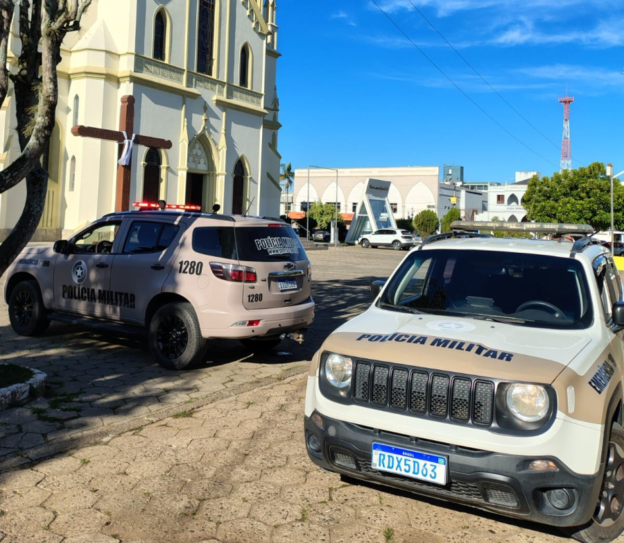 Foragido é preso em Braço do Norte após abordagem na Praça da Igreja Matriz 
