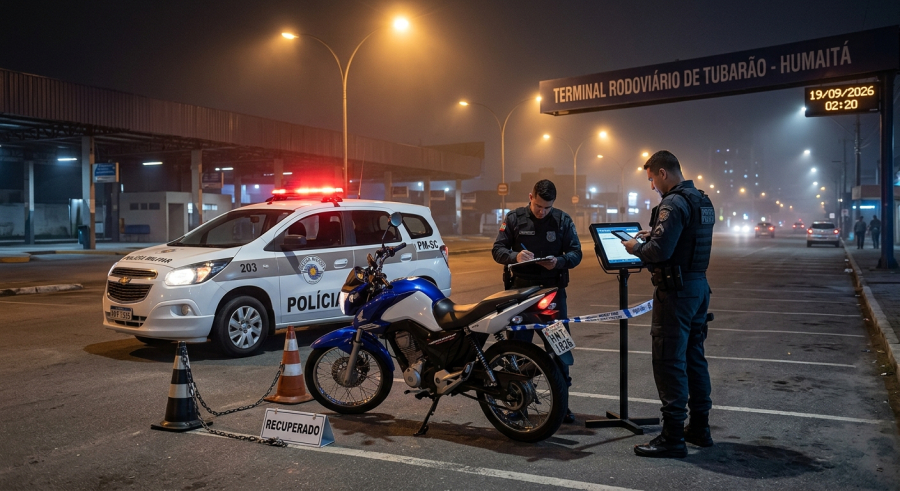 Polícia Militar recupera televisor furtado de unidade hospitalar em Laguna