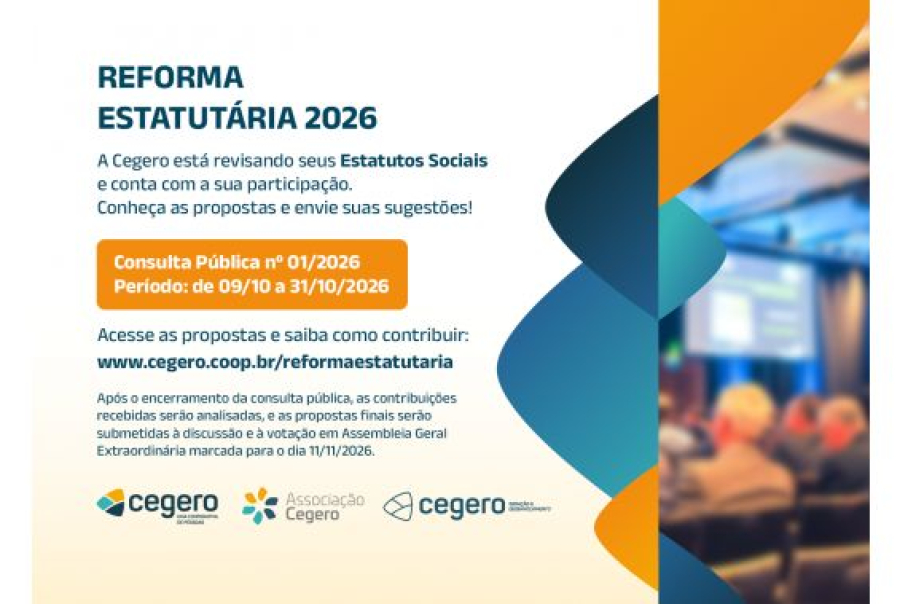 CEGERO abre consulta pública sobre propostas de reforma estatutária