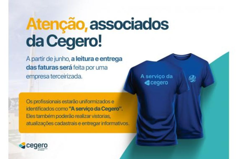 Cegero terceiriza leitura de medidores