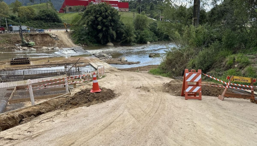 Ponte da Represa é interditada temporariamente em Braço do Norte 